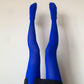 Royal Blue Solid Color Velvet Tights 80D - tights