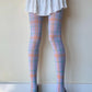 Lavender Purple Velvet Tartan Tights