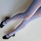 Lavender Purple Velvet Tartan Tights
