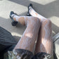 White Distressed Floral Fishnet Tights - tights