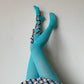 Sky Blue Opaque Solid Color Tights - tights