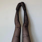 Black Barbed Wire Fishnet Tights - tights
