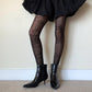 Black Barbed Wire Fishnet Tights - tights
