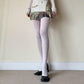 White Solid Color Velvet Tights 80D - tights