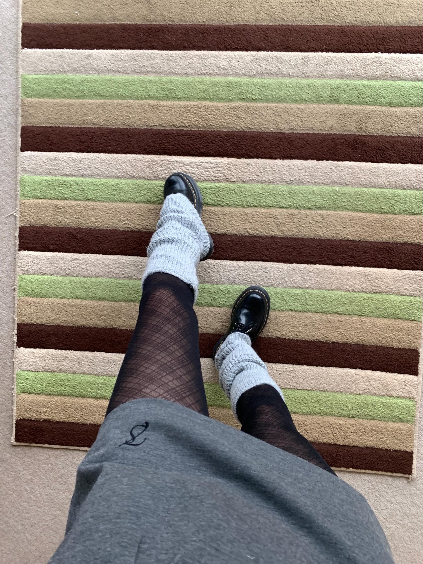 Black Crosshatch Pattern Lace Tights - Black / One size