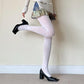 White Solid Color Velvet Tights 80D - tights