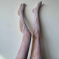 White Distressed Floral Fishnet Tights - tights