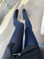 Navy Ancient Egyptian-Inspired Pattern Opaque Velvet Tights