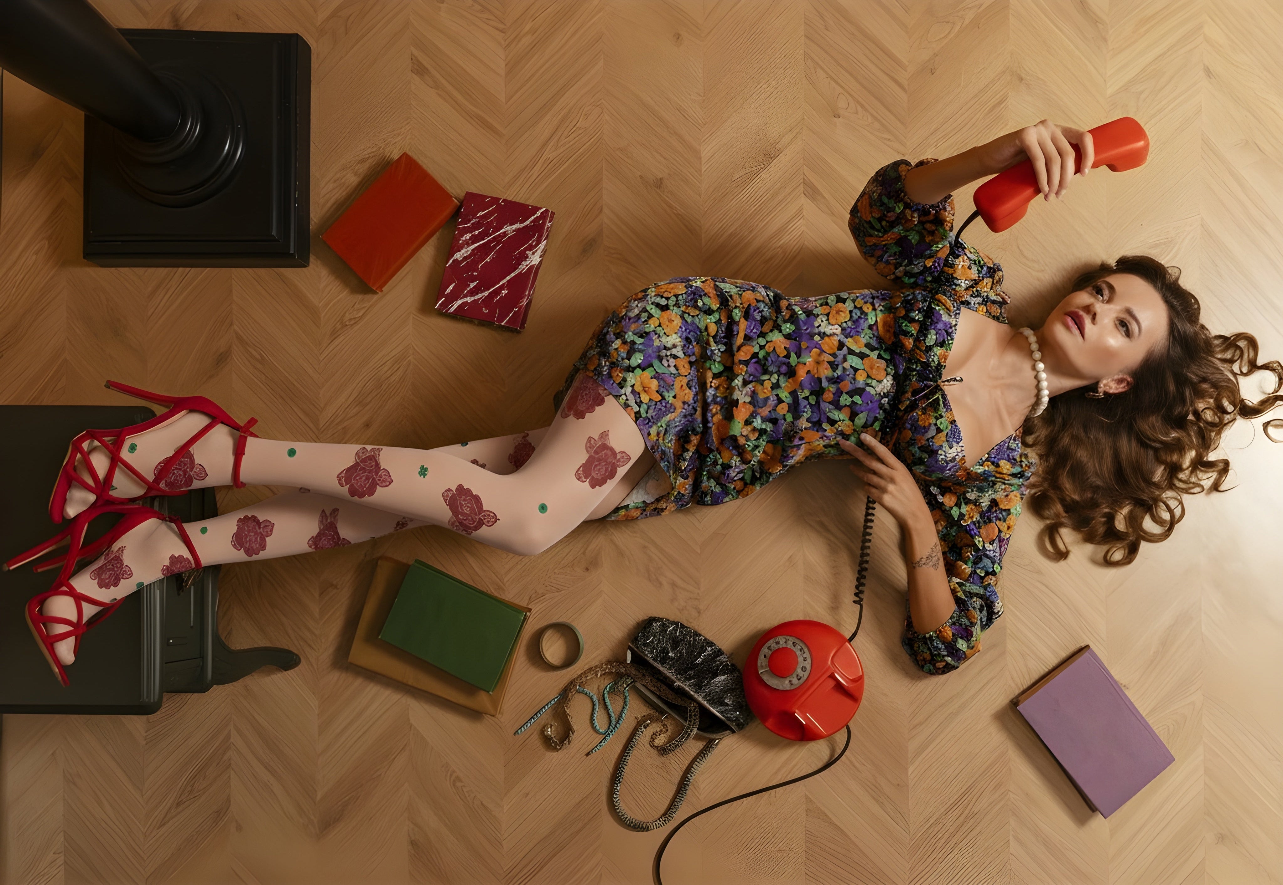 Sheer floral lace hold-up stockings styled with mini dress – Prettyfussy Legs Tights & Stockings