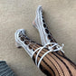White Lace-Up Fishnet Socks with Adjustable Ribbon Straps - socks