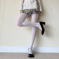 White Solid Color Velvet Tights 80D - tights